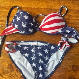 Fourth of July Bikini set. New, never worn. Lost the tags. Size medium both.